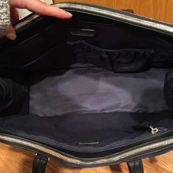 Tumi Leather Handbag - Black Canvas Coated - Picture 8 of 11